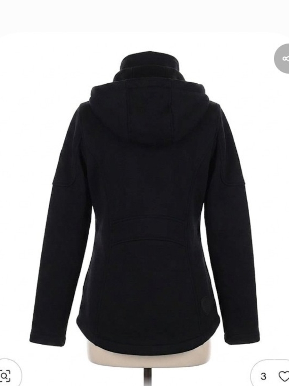Andrew Marc Black Hooded Utility Jacket with Chest Zip